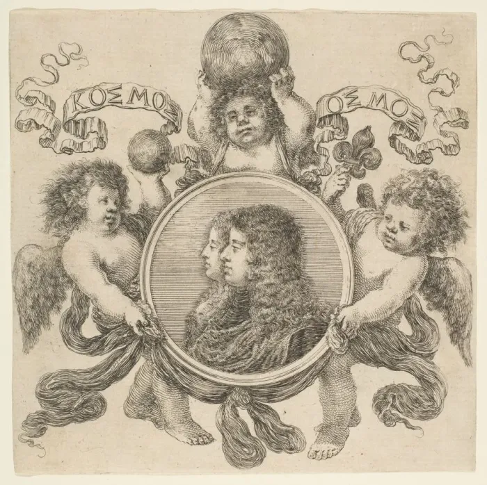 Framed Print : Portrait of Cosimo de Medici and Marguerite Louise d Orleans, His Wife, 1661 Framed Print : Portrait of Cosimo de Medici and Marguerite Louise d Orleans, His Wife, 1661