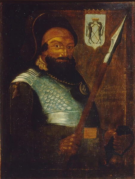 Portrait of the Cossacks leader, Conqueror of Siberia Yermak Timopheyevich (?-1585), Early 18th cen Artist: Anonymous, 18th century