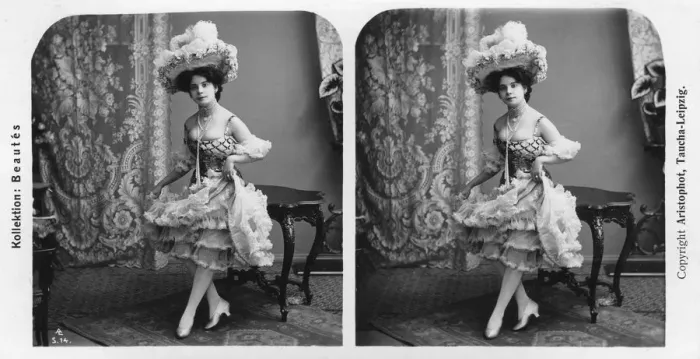 Framed Print : Portrait of a costumed woman, early 20th century. Artist: Aristophot Framed Print : Portrait of a costumed woman, early 20th century. Artist: Aristophot