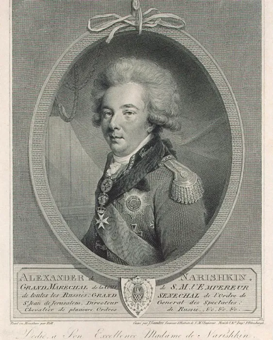 Framed Print : Portrait of Count Alexander Lvovich Naryshkin (1760-1826), 1801. Artist: Saunders, Joseph (active Early 19th cen. ) Framed Print : Portrait of Count Alexander Lvovich Naryshkin (1760-1826), 1801. Artist: Saunders, Joseph (active Early 19th cen. )