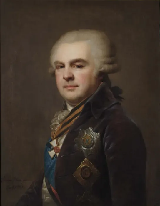 Framed Print : Portrait of Count Alexander Nikolayevich Samoylov (1744-1814), 1796. Artist: Lampi, Johann-Baptist, the Younger (1775-1837)