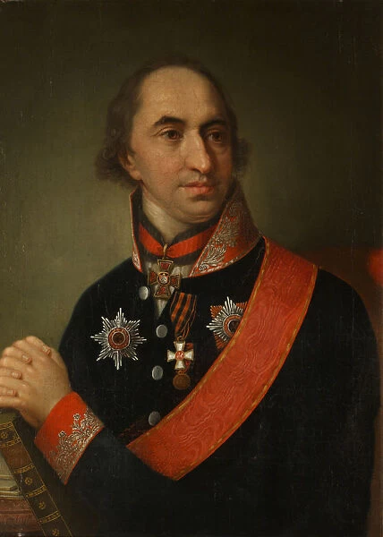 Portrait of Count Alexander Semyonovich Khvostov (1753-1820), 1809. Artist: Anonymous