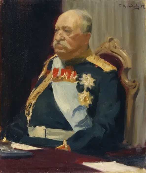 Framed Print : Portrait of Count Alexei Ignatyev, the Member of the State Council, Minister of the interior, 1902. Artist: Kustodiev, Boris Michaylovich (1878-1927) Framed Print : Portrait of Count Alexei Ignatyev, the Member of the State Council, Minister of the interior, 1902. Artist: Kustodiev, Boris Michaylovich (1878-1927)