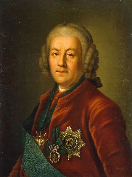 Portrait of Count Alexey Petrovich Bestuzhev-Ryumin (1693-1766), after 1757. Artist: Anonymous