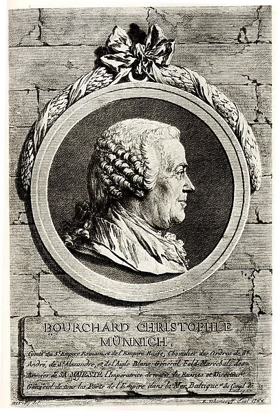 Portrait of Count Burkhard Christoph von Munnich (1683-1767). Artist: Anonymous