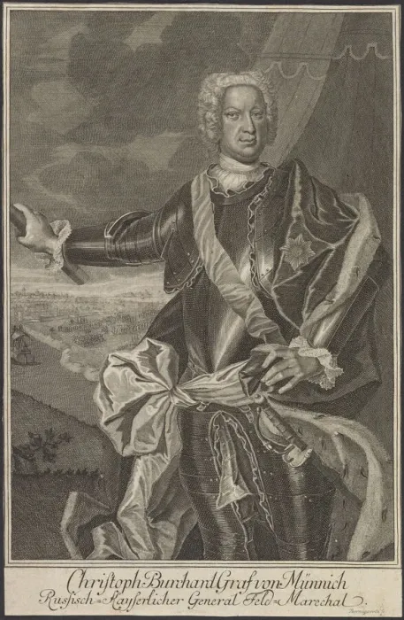Framed Print : Portrait of Count Burkhard Christoph von Münnich (1683-1767) Framed Print : Portrait of Count Burkhard Christoph von Münnich (1683-1767)