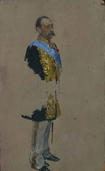 Portrait of Count Dmitry Andreyevich Tolstoy (1823-1889), 1885. Artist: Repin, Ilya Yefimovich (1844-1930)