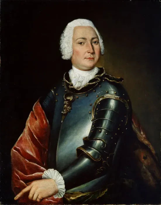 Framed Print : Portrait of Count Ernst Christoph von Manteuffel, 18th century. Artist: Lucas Conrad Pfandzelt Framed Print : Portrait of Count Ernst Christoph von Manteuffel, 18th century. Artist: Lucas Conrad Pfandzelt