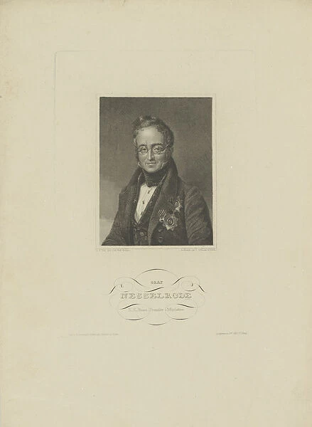 Portrait of Count Karl Robert Nesselrode (1780-1862), 1832. Creator: Lehmann, F. L