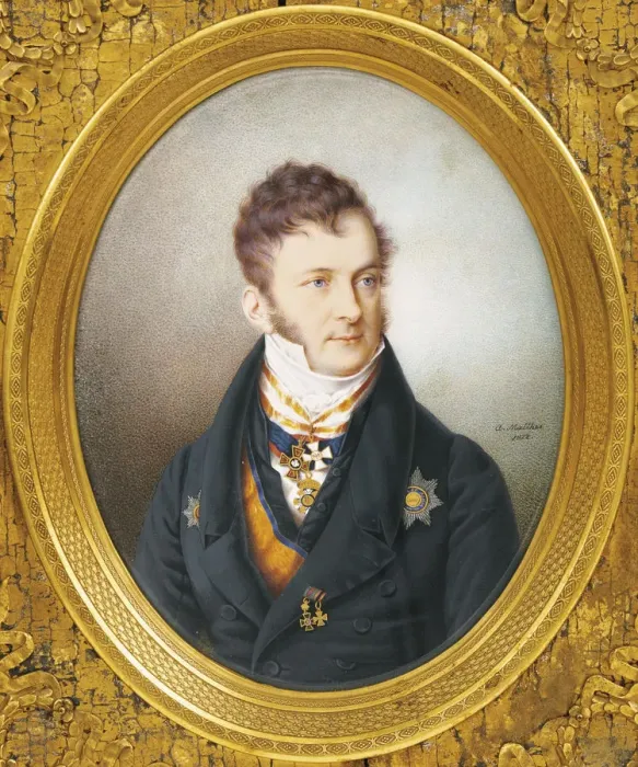 Framed Print : Portrait of Count Ludwig Lebzeltern (1774-1854), 1822. Artist: Anonymous Framed Print : Portrait of Count Ludwig Lebzeltern (1774-1854), 1822. Artist: Anonymous
