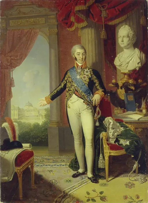 Framed Print : Portrait of Count Nikolai Petrovich Sheremetev (1751-1809), 1819. Artist: Borovikovsky, Vladimir Lukich (1757-1825) Framed Print : Portrait of Count Nikolai Petrovich Sheremetev (1751-1809), 1819. Artist: Borovikovsky, Vladimir Lukich (1757-1825)