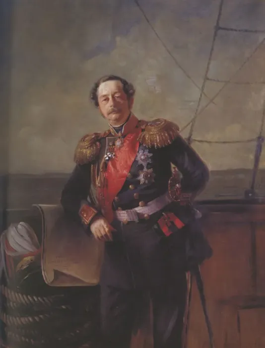 Framed Print : Portrait of Count Nikolay Nikolayevich Muravyov-Amursky (1809-1881), 1863. Artist: Makovsky, Konstantin Yegorovich (1839-1915) Framed Print : Portrait of Count Nikolay Nikolayevich Muravyov-Amursky (1809-1881), 1863. Artist: Makovsky, Konstantin Yegorovich (1839-1915)