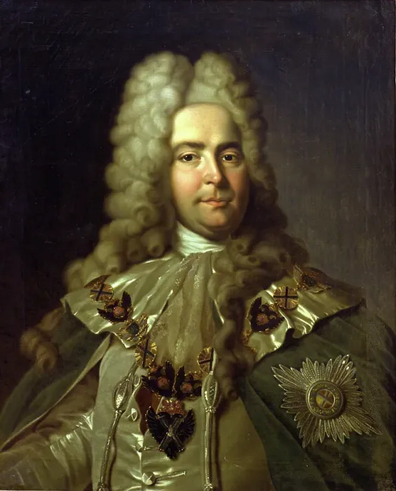 Framed Print : Portrait of Count Pavel Ivanovich Yaguzhinsky (1683–1736), Second Half of the 18th cen. Creator: Anonymous Framed Print : Portrait of Count Pavel Ivanovich Yaguzhinsky (1683–1736), Second Half of the 18th cen. Creator: Anonymous