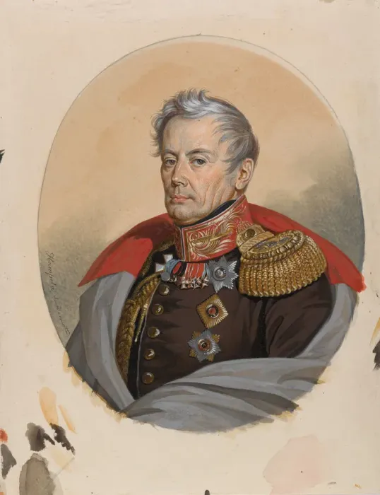 Framed Print : Portrait of Count Pyotr Petrovich Konovnitsyn (1764-1822), Early 1820s. Creator: Hampeln