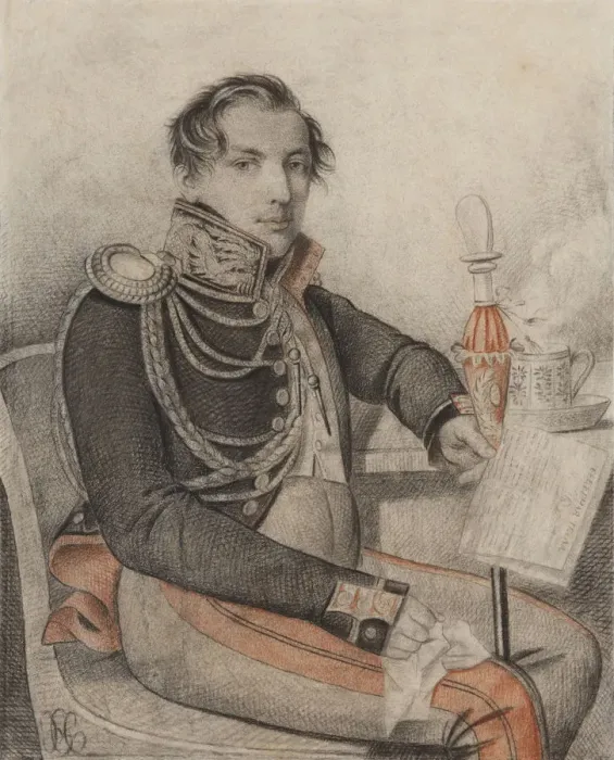 Framed Print : Portrait of Count Pyotr Petrovich Konovnitsyn (1803-1830), Early 1820s. Creator: Hampeln Framed Print : Portrait of Count Pyotr Petrovich Konovnitsyn (1803-1830), Early 1820s. Creator: Hampeln