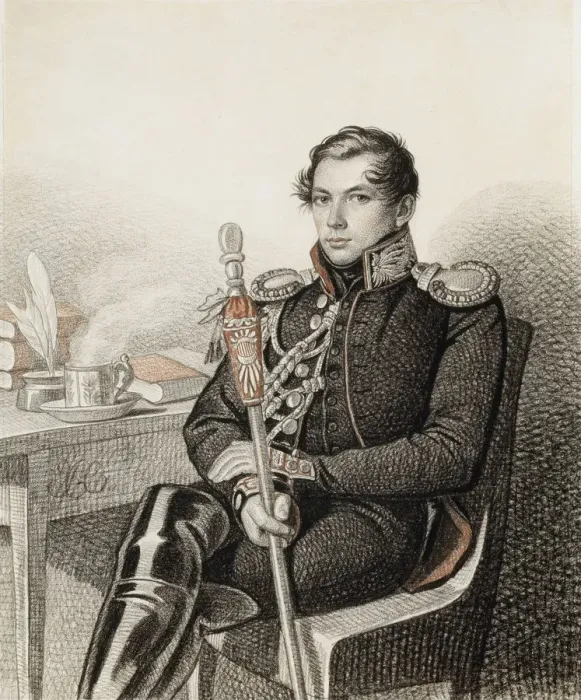 Framed Print : Portrait of Count Pyotr Petrovich Konovnitsyn (1803-1830), 1822-1823. Creator: Hampeln Framed Print : Portrait of Count Pyotr Petrovich Konovnitsyn (1803-1830), 1822-1823. Creator: Hampeln