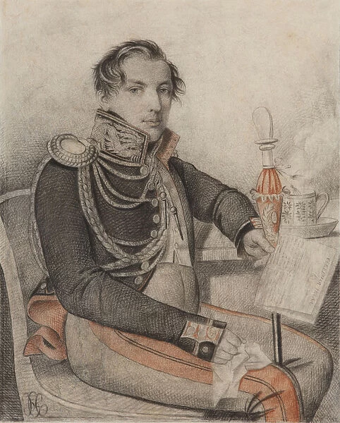 Portrait of Count Pyotr Petrovich Konovnitsyn (1803-1830), Early 1820s. Creator: Hampeln