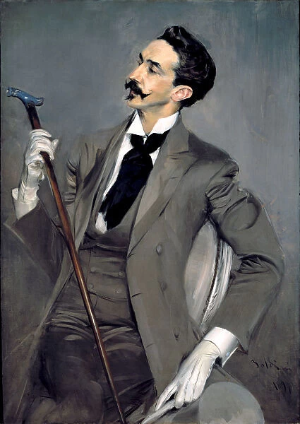 Portrait of Count Robert de Montesquiou. Artist: Boldini, Giovanni (1842-1931)