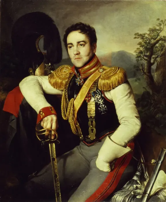 Framed Print : Portrait of Count Vladimir Stepanovich Apraksin (1796-1833), 1829. Artist: Krylov, Nikifor Stepanovich (1802-1831) Framed Print : Portrait of Count Vladimir Stepanovich Apraksin (1796-1833), 1829. Artist: Krylov, Nikifor Stepanovich (1802-1831)