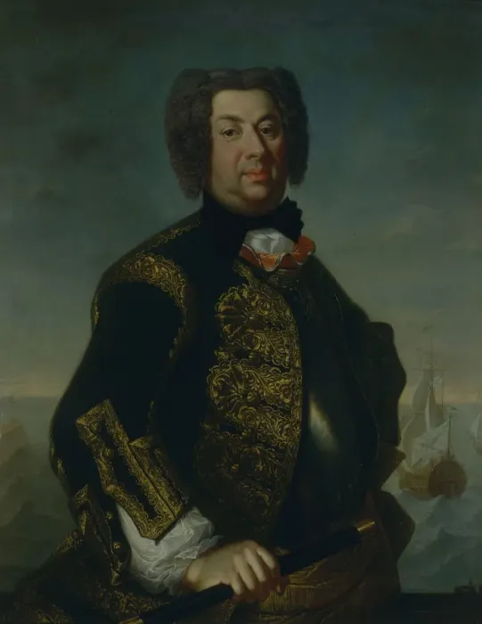 Framed Print : Portrait of Counter admiral Vasily Afanasievich Dmitriev-Mamonov, 1735. Artist: Luedden, Johann Paul (?-1739) Framed Print : Portrait of Counter admiral Vasily Afanasievich Dmitriev-Mamonov, 1735. Artist: Luedden, Johann Paul (?-1739)