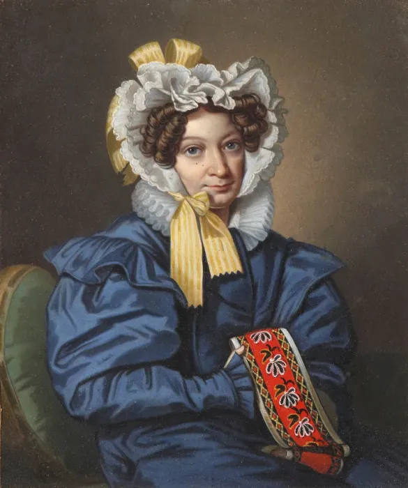 Framed Print : Portrait of Countess A. M. Golitsyna, 1830s. Creator: Hampeln, Carl, von (1794-after 1880) Framed Print : Portrait of Countess A. M. Golitsyna, 1830s. Creator: Hampeln, Carl, von (1794-after 1880)