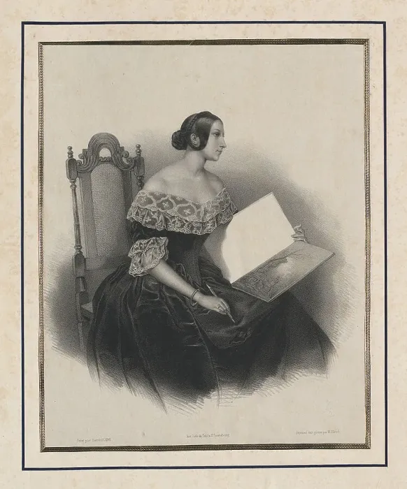 Framed Print : Portrait of Countess Alexandra Potocka (1818-1892), after 1841. Creator: Ulrich, Carl Wilhelm (1815-1875) Framed Print : Portrait of Countess Alexandra Potocka (1818-1892), after 1841. Creator: Ulrich, Carl Wilhelm (1815-1875)