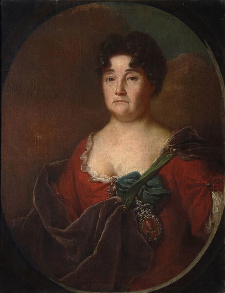 Portrait of Countess Anastasia Petrovna Golitsyna (1665-1729), nee Prozorovskaya, 1728. Artist: Matveyev, Andrei Matveyevich (1701-1739)