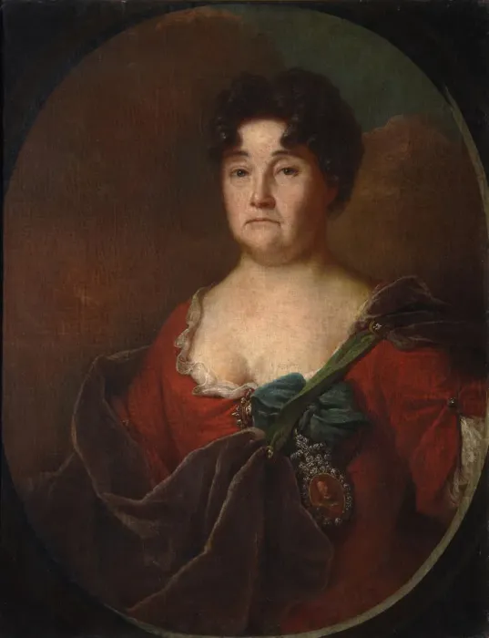 Framed Print : Portrait of Countess Anastasia Petrovna Golitsyna (1665-1729), nee Prozorovskaya, 1728. Artist: Matveyev, Andrei Matveyevich (1701-1739) Framed Print : Portrait of Countess Anastasia Petrovna Golitsyna (1665-1729), nee Prozorovskaya, 1728. Artist: Matveyev, Andrei Matveyevich (1701-1739)
