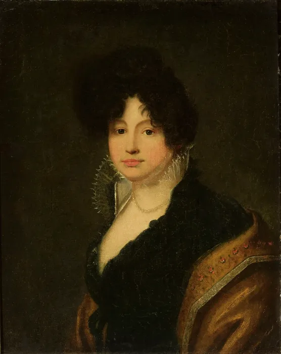 Framed Print : Portrait of Countess Anastasia Shcherbatova (1774-1841), nee Musina-Pushkina, c1808. Creator: Kiprensky, Orest Adamovich (1782-1836) Framed Print : Portrait of Countess Anastasia Shcherbatova (1774-1841), nee Musina-Pushkina, c1808. Creator: Kiprensky, Orest Adamovich (1782-1836)