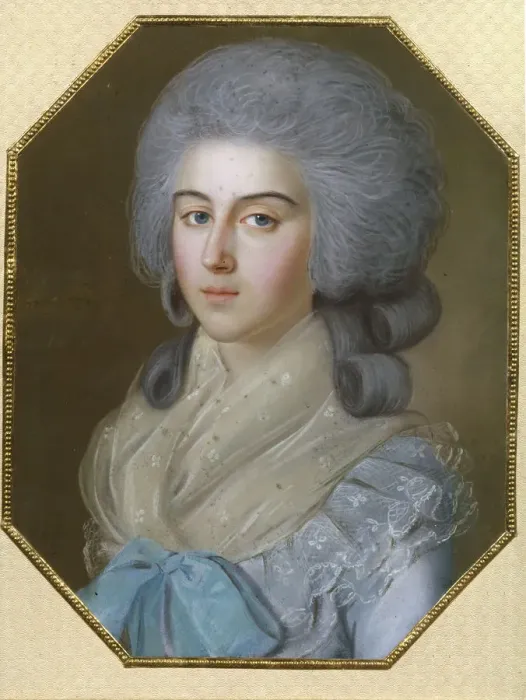 Framed Print : Portrait of Countess Anna Alexandrovna Golitsyna, Baroness Stroganova (1739-1816), 1786. Artist: Bardou, Johann (active 1775-1788) Framed Print : Portrait of Countess Anna Alexandrovna Golitsyna, Baroness Stroganova (1739-1816), 1786. Artist: Bardou, Johann (active 1775-1788)