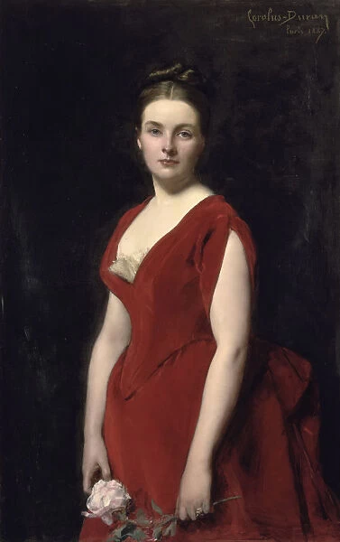 Portrait of Countess Anna Alexandrovna Obolenskaya (1861-1917), 1887. Artist: Carolus-Duran, Charles Emile Auguste (1837-1917)