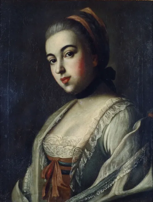 Framed Print : Portrait of Countess Anna Vorontsova (1743-1769), 1761. Artist: Antropov, Alexei Petrovich (1716-1795) Framed Print : Portrait of Countess Anna Vorontsova (1743-1769), 1761. Artist: Antropov, Alexei Petrovich (1716-1795)
