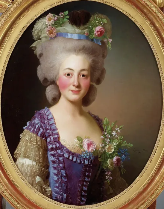 Framed Print : Portrait of Countess de Baviere-Grosberg. Artist: Roslin, Alexander (1718-1793) Framed Print : Portrait of Countess de Baviere-Grosberg. Artist: Roslin, Alexander (1718-1793)