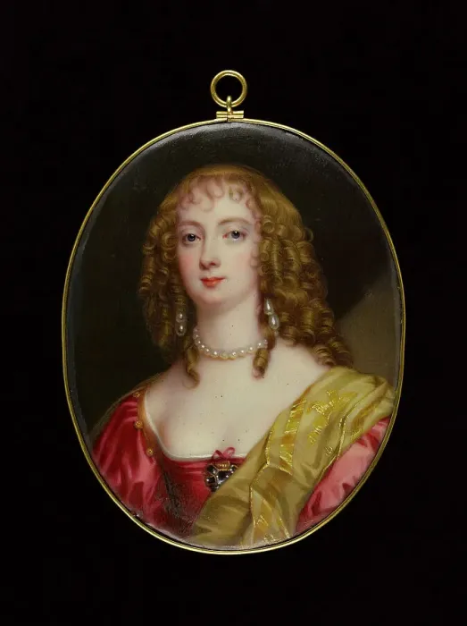 Framed Print : Portrait of the Countess of Bedford, after Anton Van Dyck, 1844. Creator: Henry Pierce Bone Framed Print : Portrait of the Countess of Bedford, after Anton Van Dyck, 1844. Creator: Henry Pierce Bone