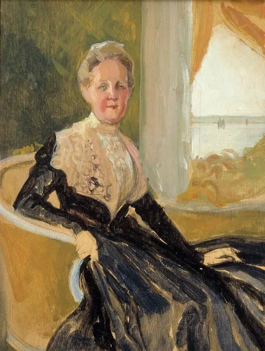 Framed Print : Portrait of Countess Elisabeth Wachtmaister, compositional sketch, 1901. Creator: Albert Edelfelt Framed Print : Portrait of Countess Elisabeth Wachtmaister, compositional sketch, 1901. Creator: Albert Edelfelt