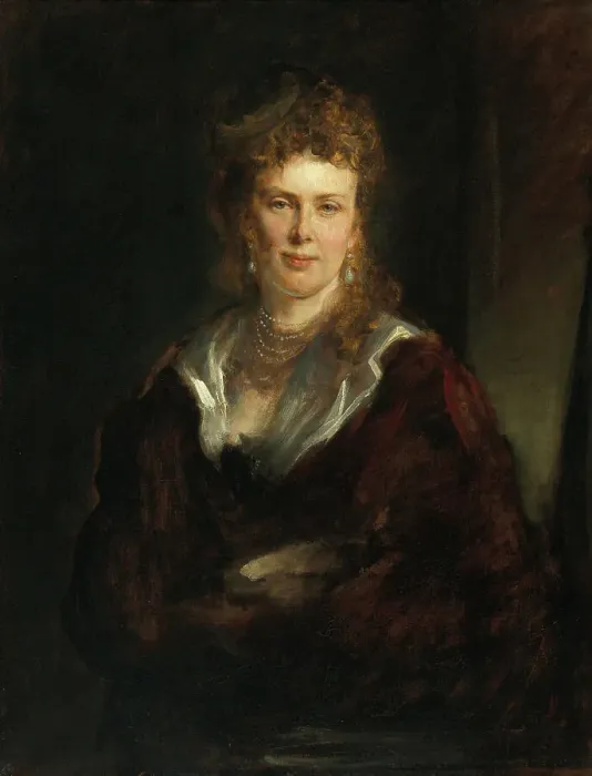 Framed Print : Portrait of Countess Elisabeth zu Sayn-Wittgenstein-Sayn (1845-1883), 1872. Creator: Lenbach, Franz, von (1836-1904) Framed Print : Portrait of Countess Elisabeth zu Sayn-Wittgenstein-Sayn (1845-1883), 1872. Creator: Lenbach, Franz, von (1836-1904)