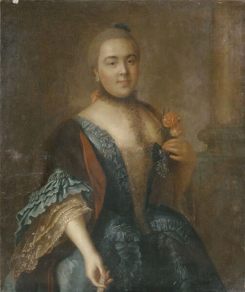 Portrait of Countess Elizabeth Vorontsova (1739-1792), 1762. Artist: Antropov, Alexei Petrovich (1716-1795)