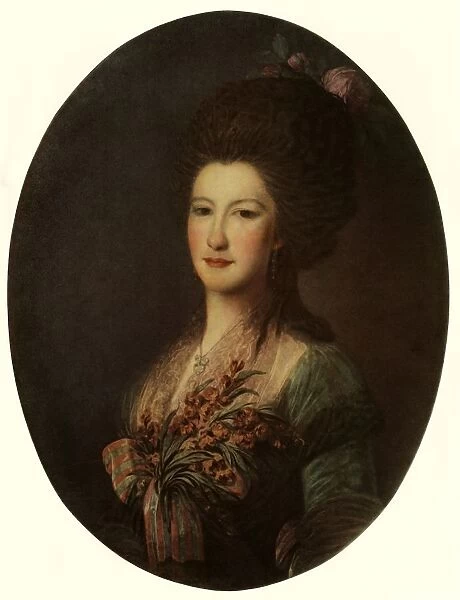 Portrait of Countess J. V. Santi, 1785, (1965). Creator: Fyodor Rokotov