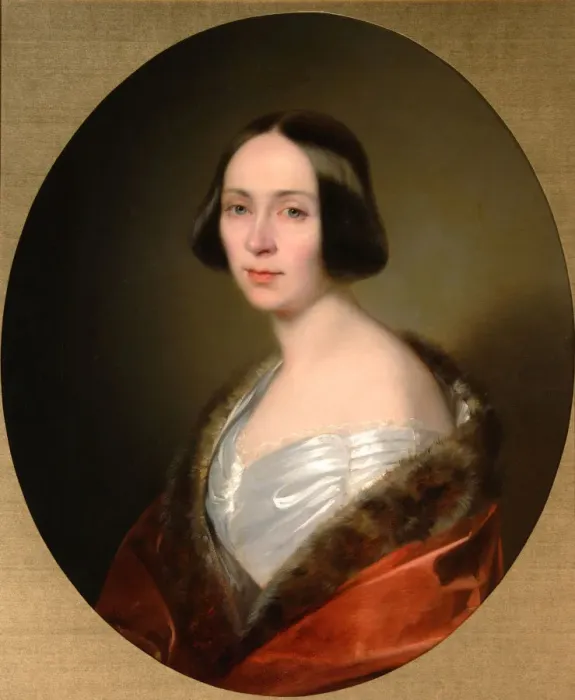 Framed Print : Portrait of Countess Luise Trofimovna Golitsyna (1810-1887), nee Baranova, Early 1840s. Artist: Kozina, Sandor (1808-1873) Framed Print : Portrait of Countess Luise Trofimovna Golitsyna (1810-1887), nee Baranova, Early 1840s. Artist: Kozina, Sandor (1808-1873)