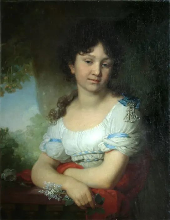 Framed Print : Portrait of Countess Maria Alexeyevna Orlova-Denisova, 1801. Artist: Borovikovsky, Vladimir Lukich (1757-1825) Framed Print : Portrait of Countess Maria Alexeyevna Orlova-Denisova, 1801. Artist: Borovikovsky, Vladimir Lukich (1757-1825)