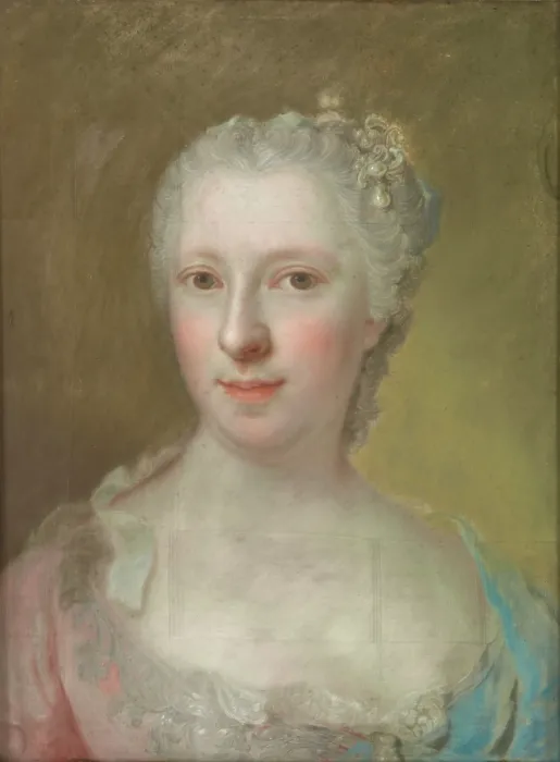 Framed Print : Portrait of Countess de Martigny, 18th century. Creator: Unknown Framed Print : Portrait of Countess de Martigny, 18th century. Creator: Unknown
