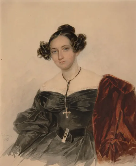 Framed Print : Portrait of Countess Nadezhda Ivanovna Golitsyna (1796-1868), nee Countess Kutaysova, 1832. Artist: Sokolov, Pyotr Fyodorovich (1791-1848) Framed Print : Portrait of Countess Nadezhda Ivanovna Golitsyna (1796-1868), nee Countess Kutaysova, 1832. Artist: Sokolov, Pyotr Fyodorovich (1791-1848)