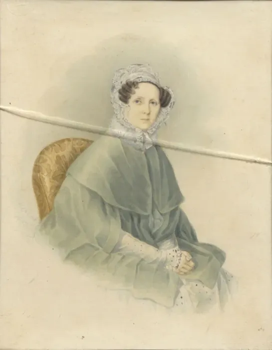 Framed Print : Portrait of Countess Natalia Pavlovna Stroganova, 1845. Artist: Voronov (active Mid of 19th cen. ) Framed Print : Portrait of Countess Natalia Pavlovna Stroganova, 1845. Artist: Voronov (active Mid of 19th cen. )