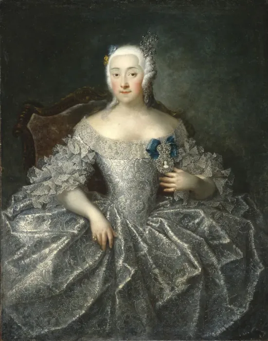 Framed Print : Portrait of Countess Varvara Alexeyevna Sheremetyeva (1711-1767), 1746. Artist: Grooth, Georg-Christoph (1716-1749) Framed Print : Portrait of Countess Varvara Alexeyevna Sheremetyeva (1711-1767), 1746. Artist: Grooth, Georg-Christoph (1716-1749)