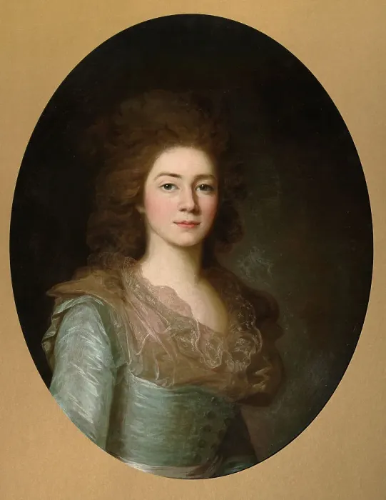 Framed Print : Portrait of Countess Varvara Ivanovna Golitsyna (?-1804), nee Shipova, 1790s. Artist: Anonymous