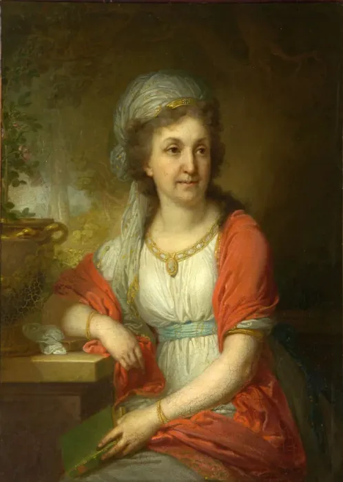 Framed Print : Portrait of Countess Yekaterina Alexeyevna Musina-Pushkina, 1797. Artist: Borovikovsky, Vladimir Lukich (1757-1825) Framed Print : Portrait of Countess Yekaterina Alexeyevna Musina-Pushkina, 1797. Artist: Borovikovsky, Vladimir Lukich (1757-1825)