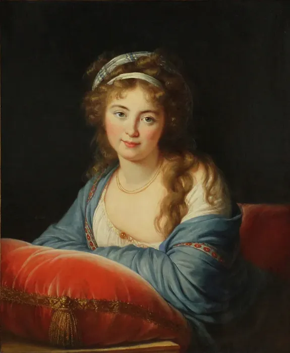 Framed Print : Portrait of Countess Yekaterina Skavronskaya, nee von Engelhardt (1761-1829), 1796. Artist: Vigee-Lebrun, Marie Louise Elisabeth (1755-1842) Framed Print : Portrait of Countess Yekaterina Skavronskaya, nee von Engelhardt (1761-1829), 1796. Artist: Vigee-Lebrun, Marie Louise Elisabeth (1755-1842)
