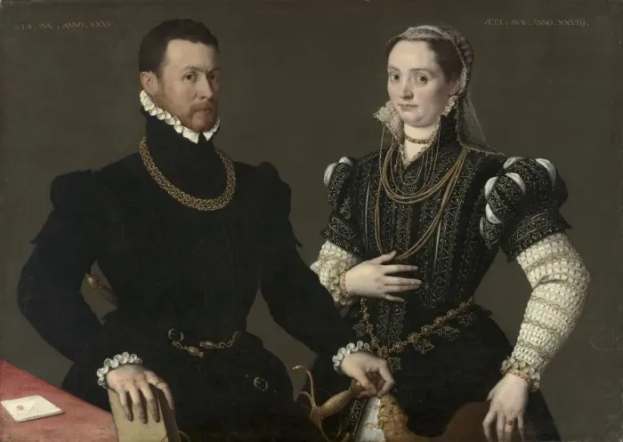 Framed Print : Portrait of a Couple, c. 1580-1588. Creator: Unknown Framed Print : Portrait of a Couple, c. 1580-1588. Creator: Unknown