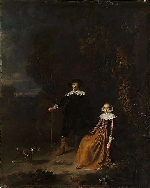 Portrait of a Couple in a Landscape, 1630-1675. Creator: Gerrit Dou