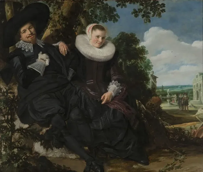 Framed Print : Portrait of a Couple, Probably Isaac Abrahamsz Massa and Beatrix van der Laen, c.1622. Creator: Frans Hals Framed Print : Portrait of a Couple, Probably Isaac Abrahamsz Massa and Beatrix van der Laen, c.1622. Creator: Frans Hals